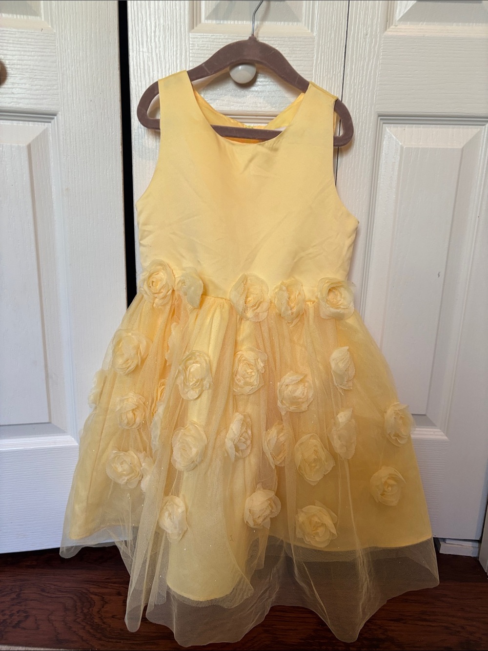 Kensie Girl Yellow Floral Tulle Party Dress
